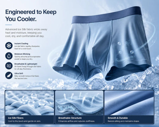 Coolmerixo™️Icy Silk Underwear for Men (Pack of 5)