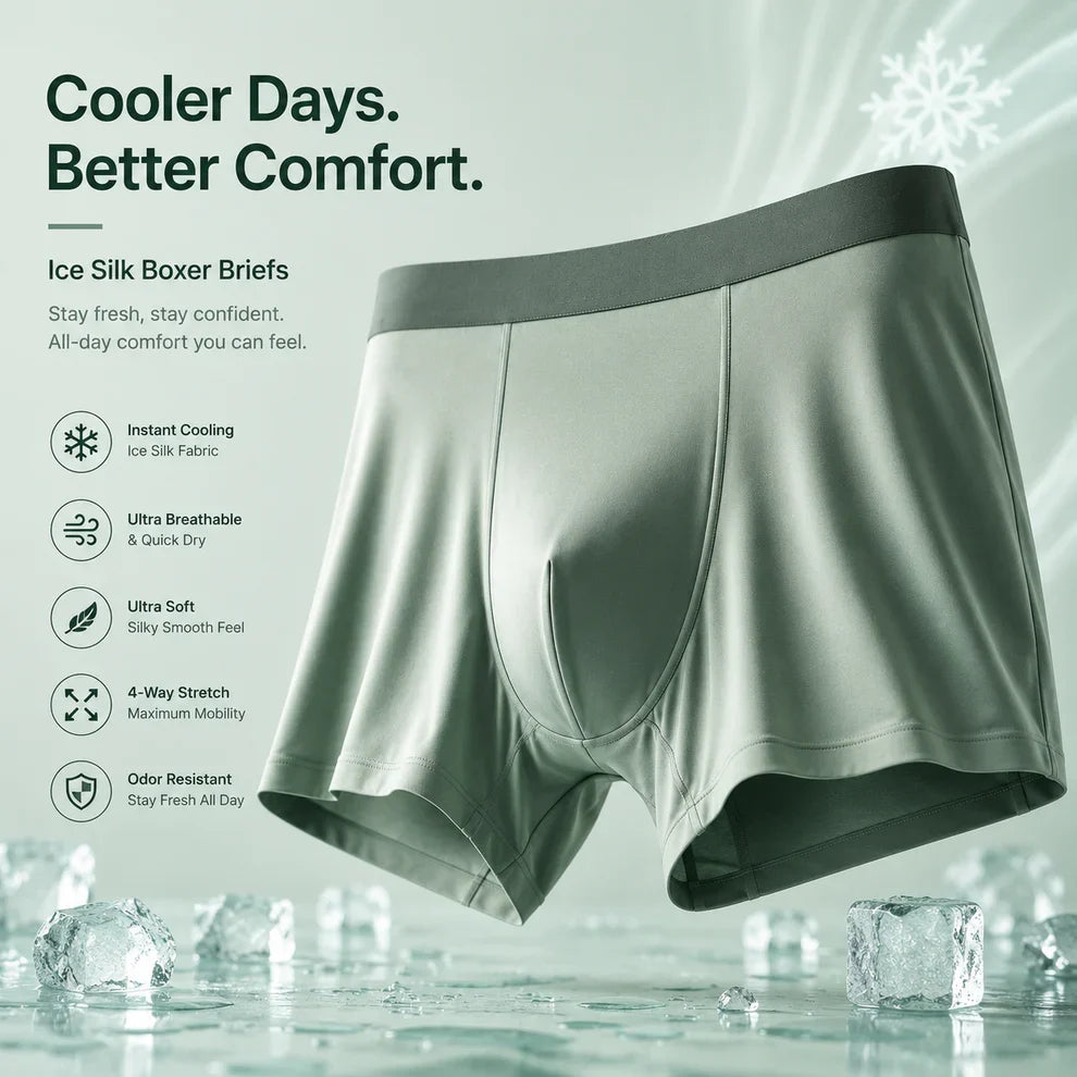 Coolmerixo™️Icy Silk Underwear for Men (Pack of 5)